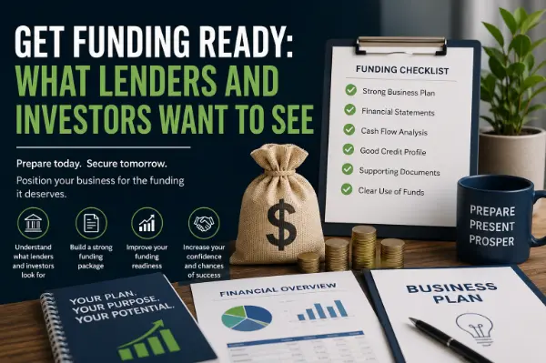 Get Funding Ready: What Lenders and Investors Want to See (Recording) primary image